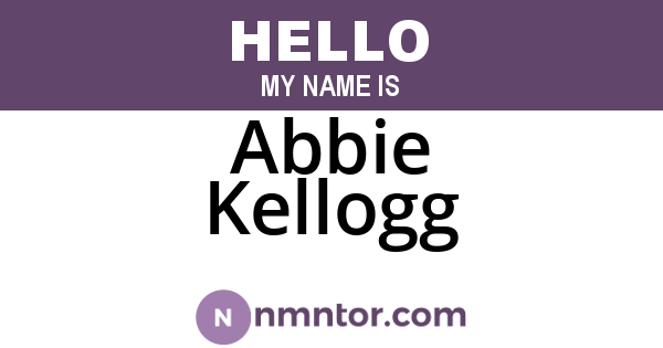 Abbie Kellogg