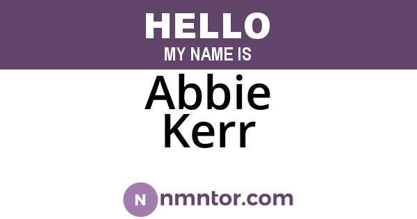 Abbie Kerr