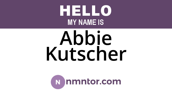 Abbie Kutscher