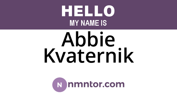 Abbie Kvaternik