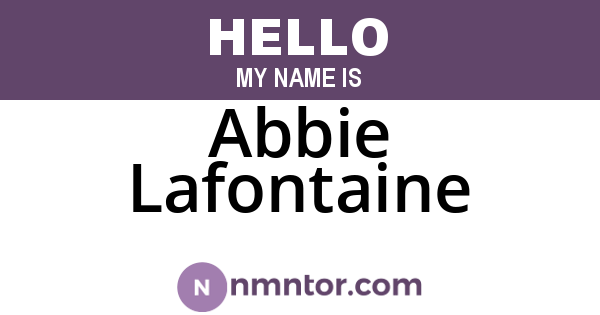 Abbie Lafontaine