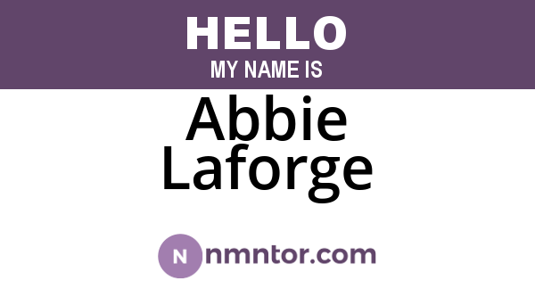 Abbie Laforge