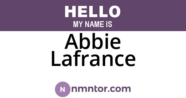 Abbie Lafrance