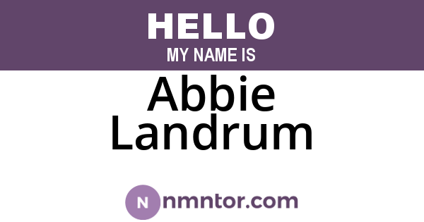 Abbie Landrum