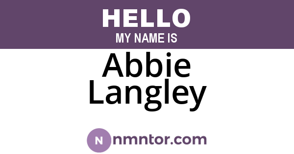 Abbie Langley