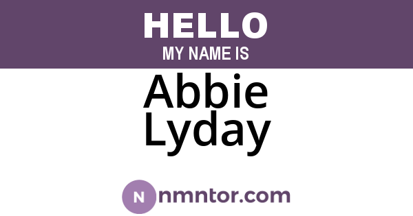 Abbie Lyday