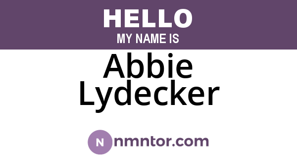Abbie Lydecker