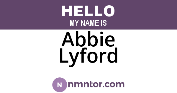 Abbie Lyford