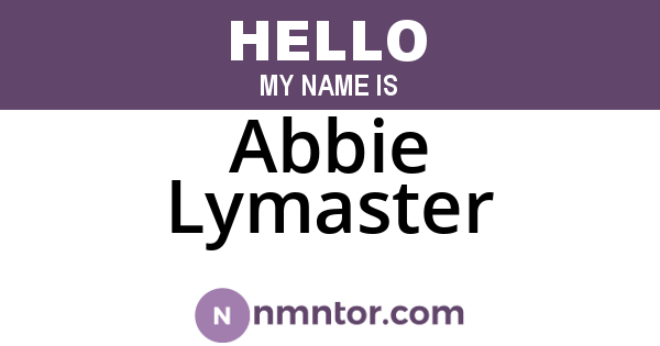 Abbie Lymaster
