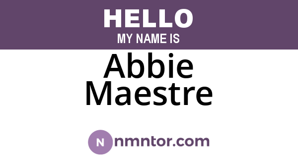Abbie Maestre