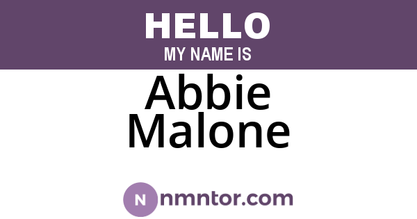 Abbie Malone
