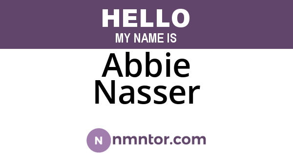 Abbie Nasser