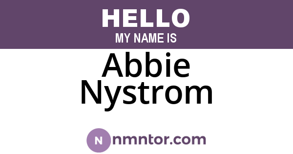Abbie Nystrom