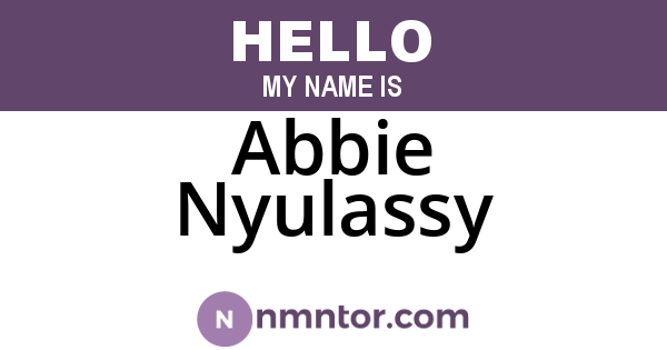 Abbie Nyulassy