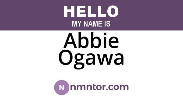 Abbie Ogawa