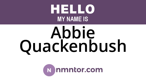 Abbie Quackenbush