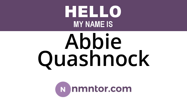 Abbie Quashnock