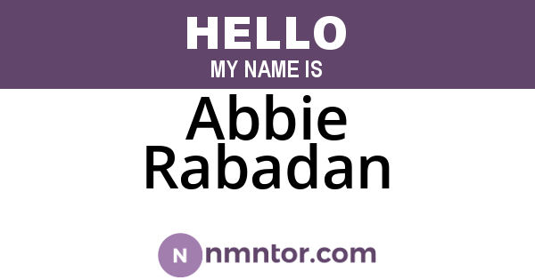 Abbie Rabadan