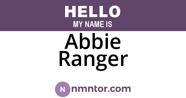 Abbie Ranger