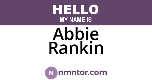 Abbie Rankin