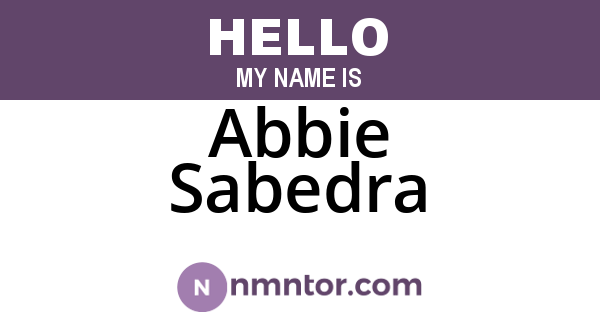 Abbie Sabedra