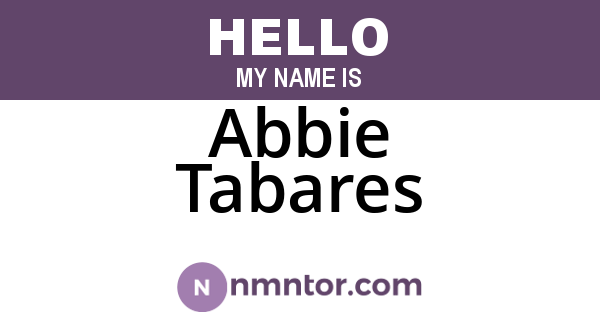 Abbie Tabares