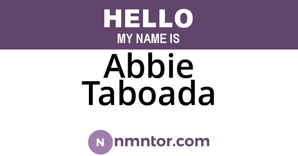 Abbie Taboada