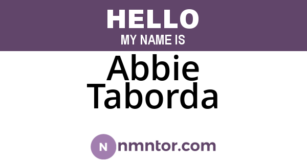 Abbie Taborda