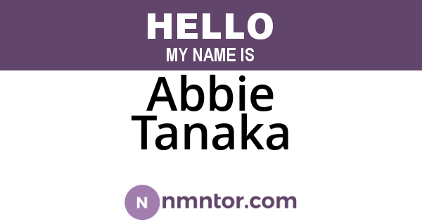 Abbie Tanaka