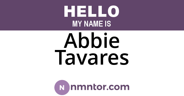 Abbie Tavares