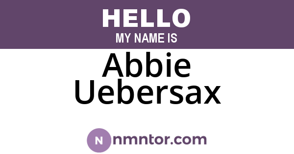 Abbie Uebersax