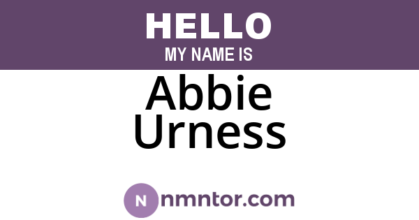 Abbie Urness