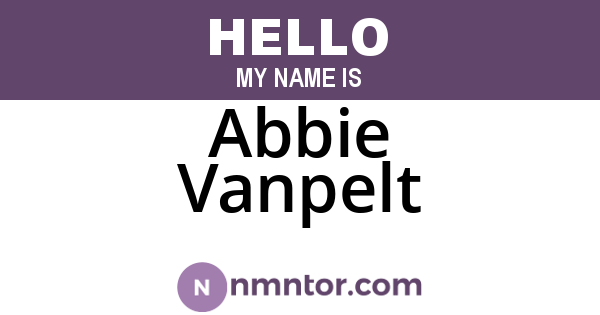 Abbie Vanpelt
