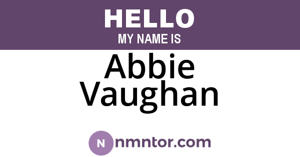 Abbie Vaughan
