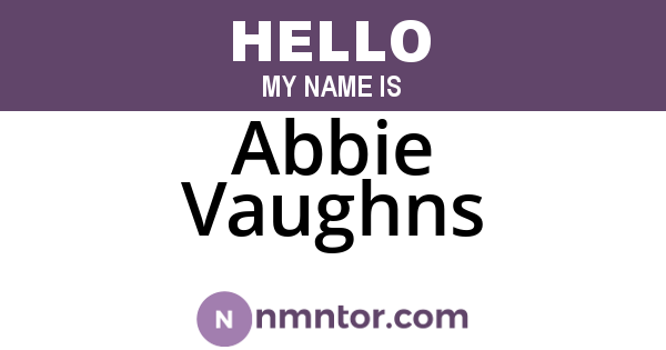 Abbie Vaughns