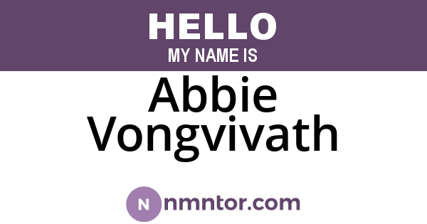 Abbie Vongvivath