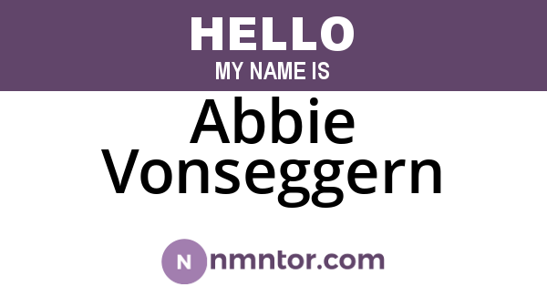 Abbie Vonseggern