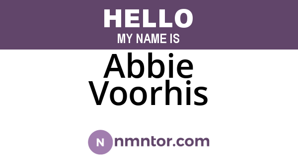 Abbie Voorhis