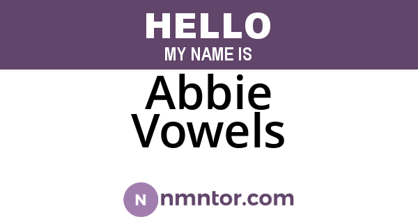 Abbie Vowels
