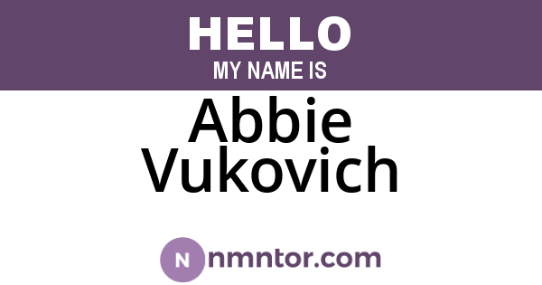 Abbie Vukovich