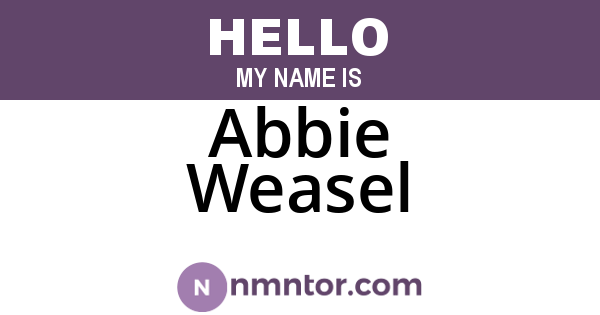 Abbie Weasel