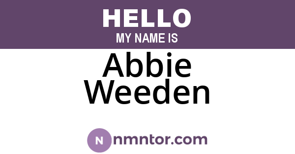 Abbie Weeden