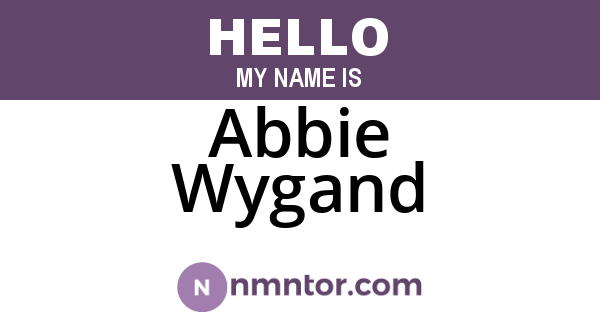 Abbie Wygand