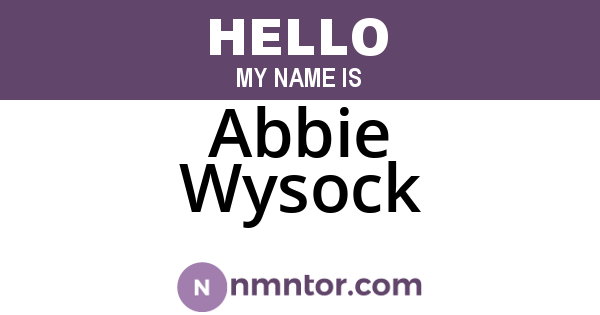 Abbie Wysock