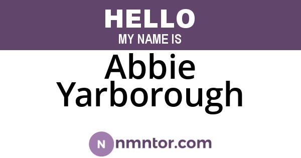 Abbie Yarborough