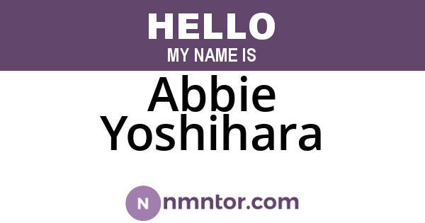 Abbie Yoshihara