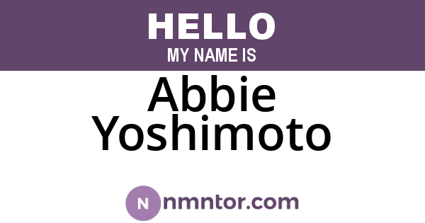 Abbie Yoshimoto