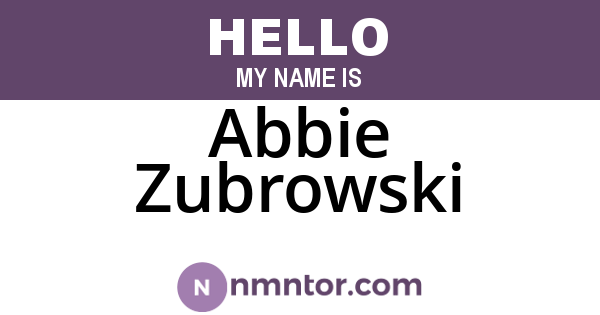 Abbie Zubrowski
