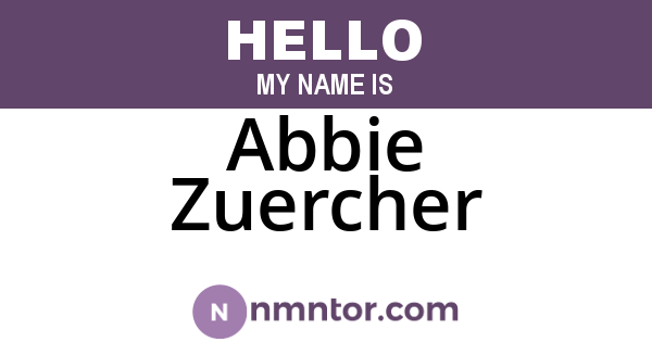 Abbie Zuercher