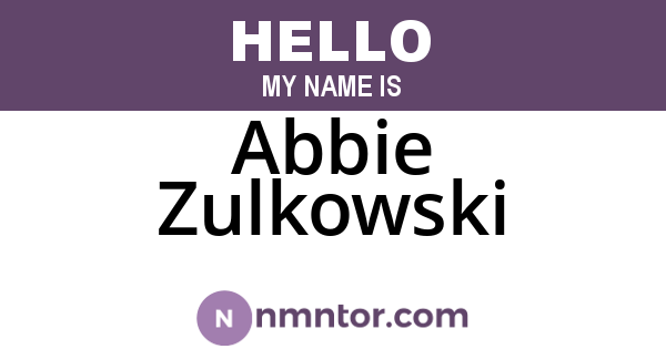 Abbie Zulkowski